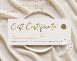 Beauty Spa Gift Coupon Cards Editable Gift Voucher Template Printable Gift DIY Voucher Certificate Modern Gift Card for Business