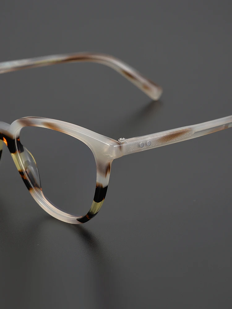 

2025 Super personalized Japan, handmade plate irregular glasses frame retro glasses frame, unique literary frames with myopia