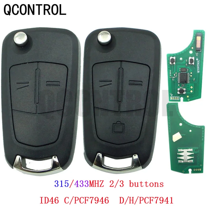 

QCONTROL Remote Key 433MHZ PCF7941/7946 For Opel/Vauxhall Astra H 2004-2009 Zafira B 2005-2013 Corsa D Vectra C 2/3B