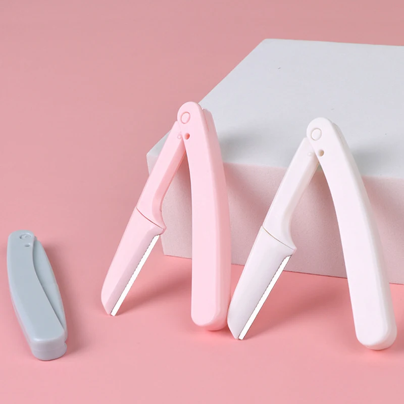 Karsyngirl 3 pièces pli rasoir de sourcils ciseaux épilateur peigne à sourcils rasoir pince à sourcils outils de maquillage rasoir pour le visage pour les femmes