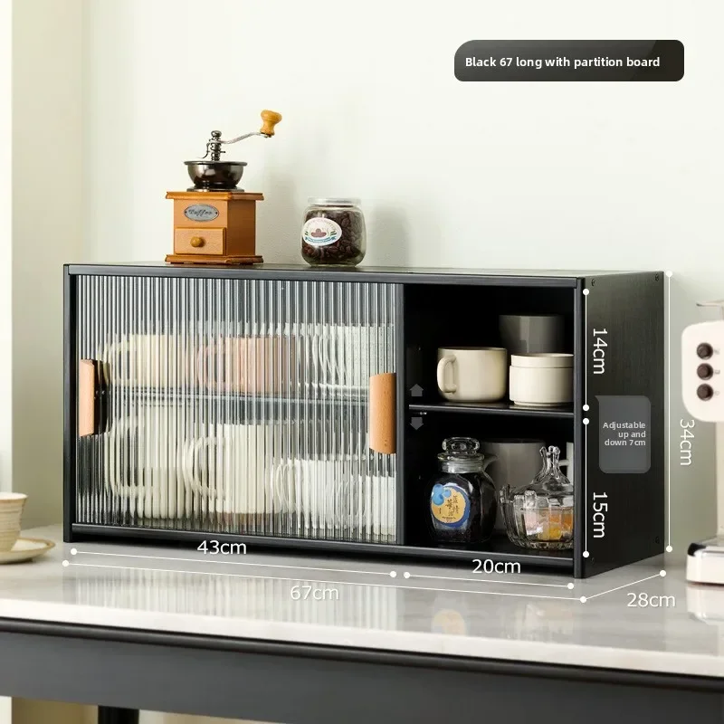 multi-functional Desktop cup storage rack Water cup storage box Dust-proof glass Tea cup Tea set Coffee cup rack Cup holder