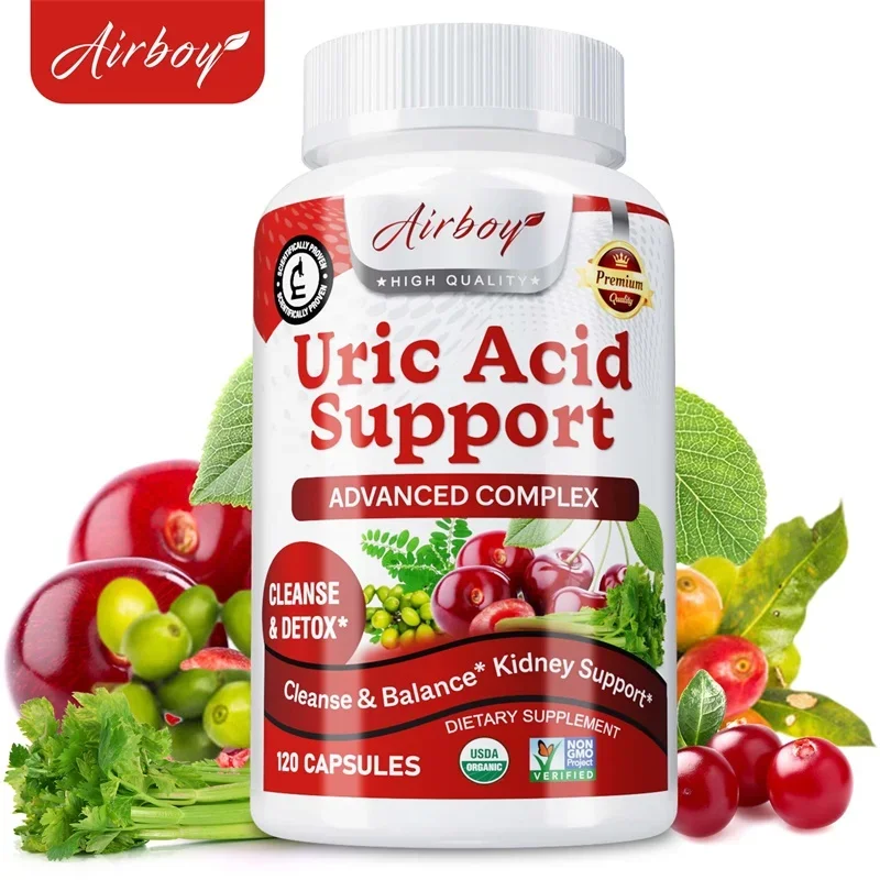 Uric Acid Support - Uric Acid Cleansing and Kidney Support, Promoting Joint, Bone & Heart Health