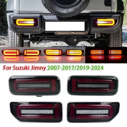 2pcs Car LED Tail Lights Rear Brake Light Turn Signal Lamp for Suzuki Jimny 2007-2017/2019-2024
