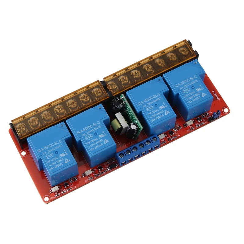 

1 Pcs 30A 4 Channel Relay Module High Low Level Trigger Module Solid State Relay Module Trigger Relay