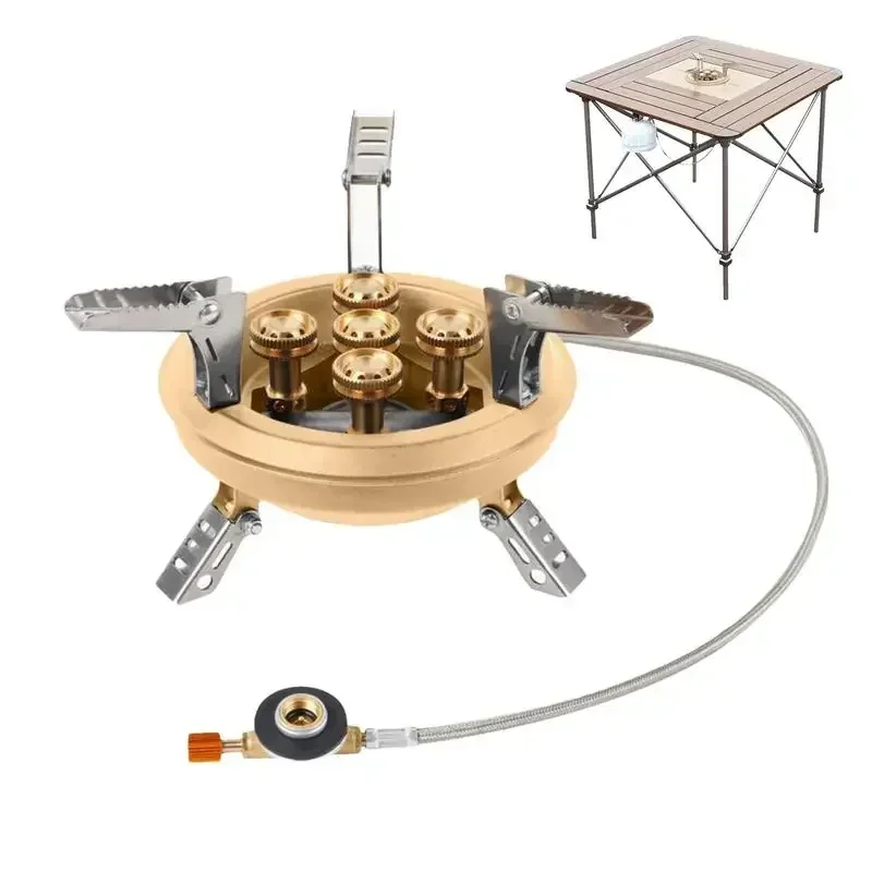 

Портативная газовая плита BRS-201A для кемпинга, туризма и пикников, 5-конфорочная, мощная, с воспламенителем, 16000 Вт, мини-плита