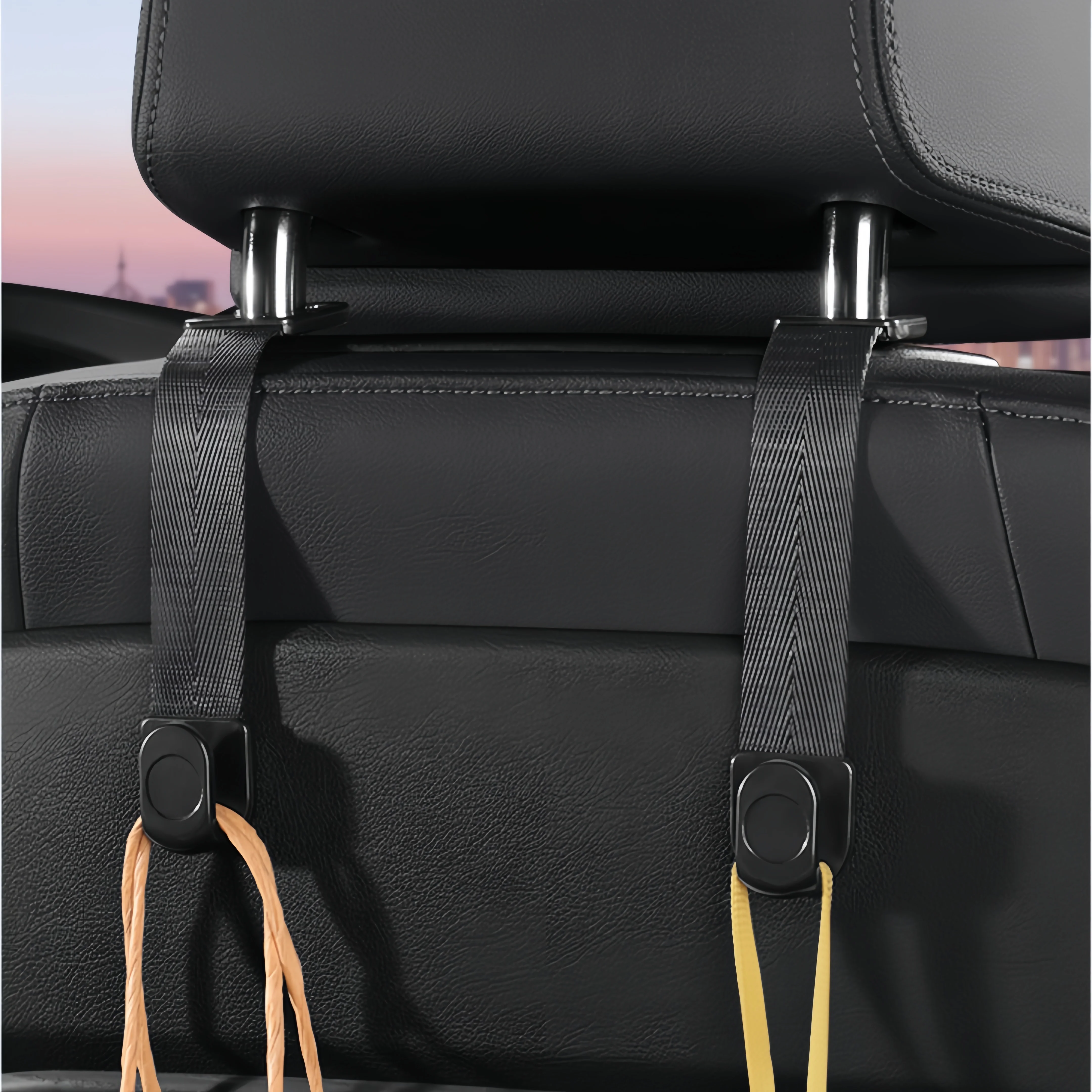 Automotive plastic woven hooks, hidden hooks on the back of car seats, multifunctional storage hooks inside the car