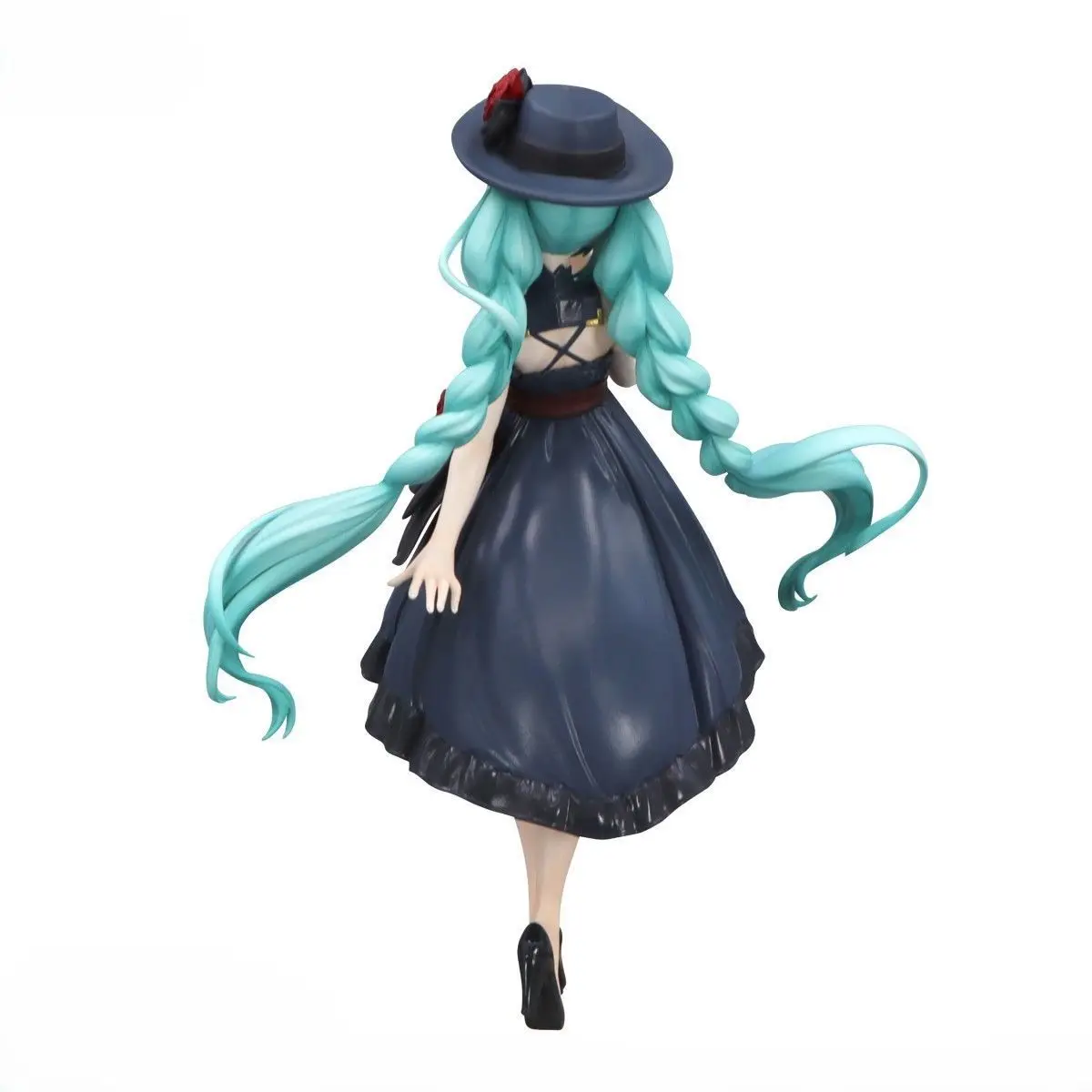 Anime Nieuwe Hatsune Miku Zwarte Jurk Mooie Meisjes Anime Miku PVC Figuren Model Collectie Ornament Kids Vakantie Verjaardagscadeautjes