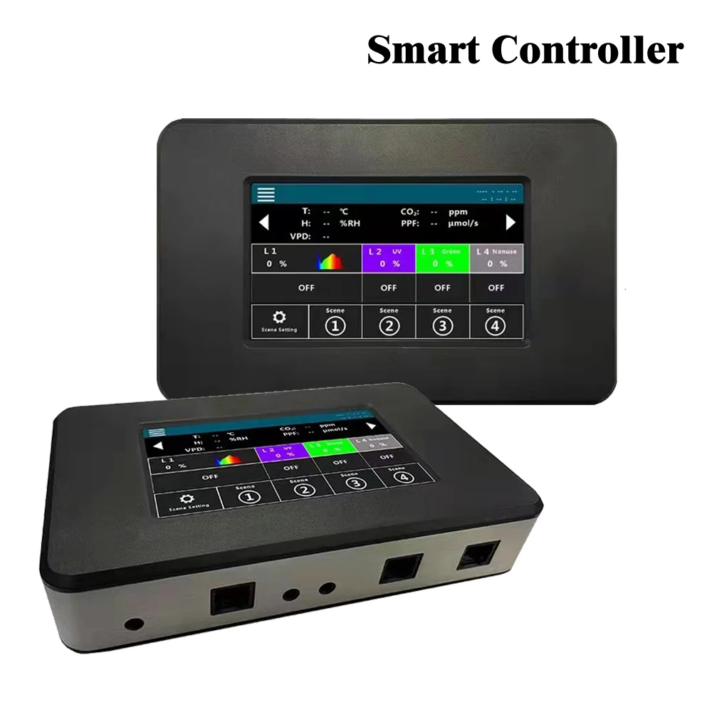 

LED Grow Light Smart group controller with daisy chain Dimmable/Timing Professional Greenhouse Controller,With PPFD/CO2 sensor