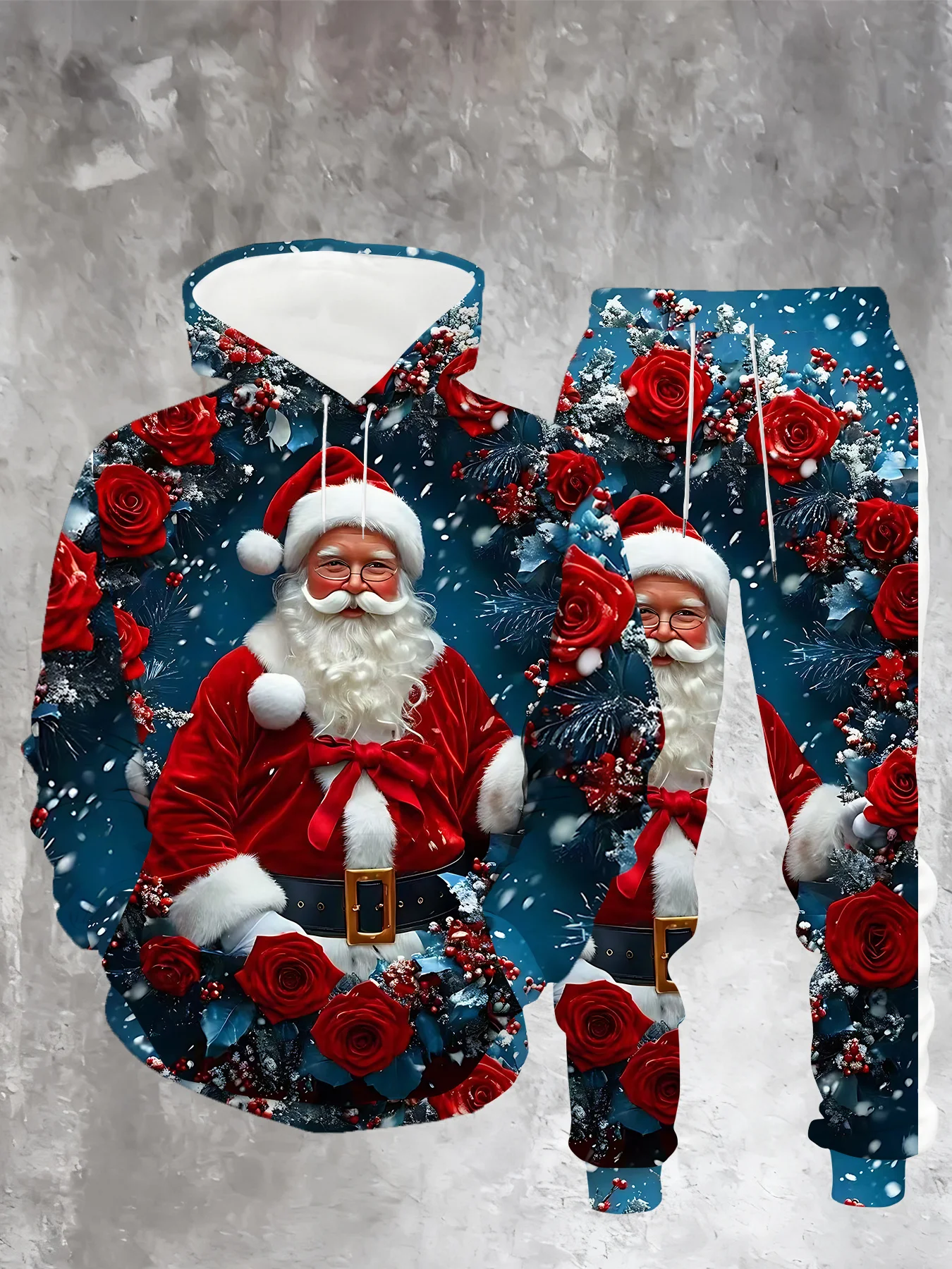 Popular 3D Print Hoodies Christmas Santa Claus Man Woman Tracksuit Pants 2pcs Sets Year Holiday Party Pullover Jogging Suits﻿﻿