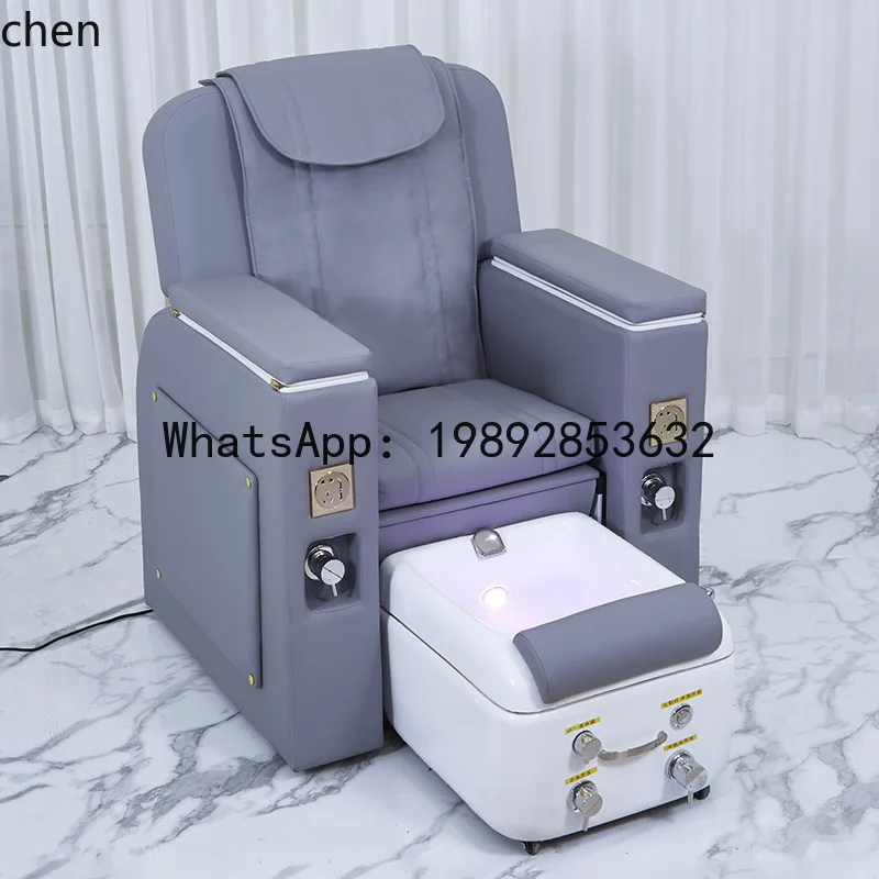 Immagine 6: Poltrona per Pedicure YFY con Vasca per Piedi SPA, Divano per Terapia dei Piedi, Poltrona Elettrica per Manicure