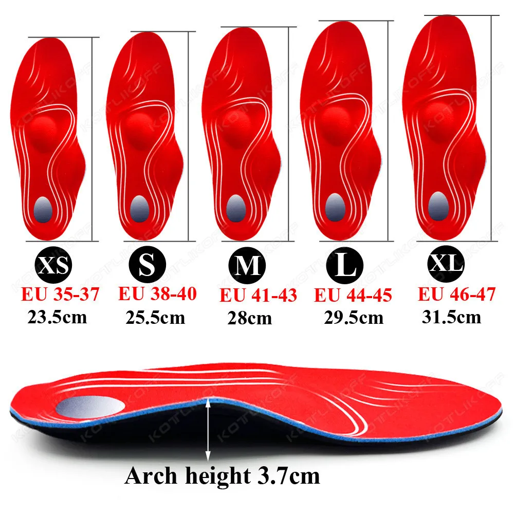 Orthopedic Insoles Flat Feet Template Arch Support Men Women Plantar Fasciitis Heel Pain Orthotics Insoles Sneakers Shoe Inserts