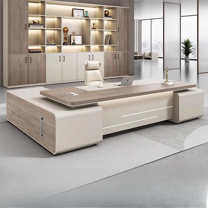 

Modern Office Desk President Desk Supervisor Manager l shaped computer desk work table mesa escritorio Office furniture