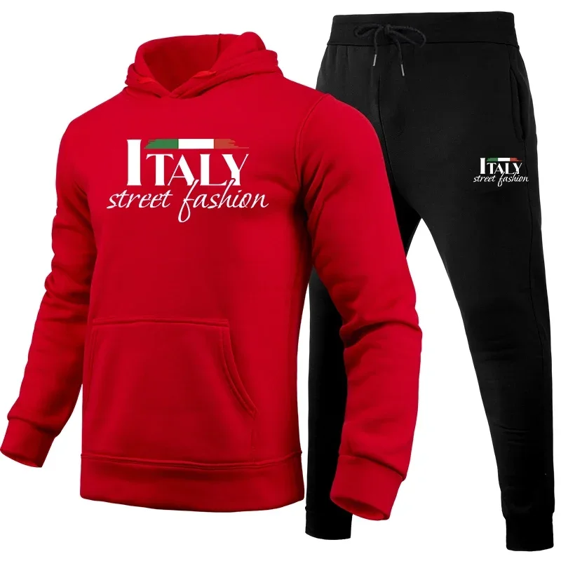 Survêtement décontracté pour hommes, pantalon de survêtement imprimé, ensemble 2 pièces, vêtements de sport, jogging pour hommes