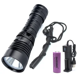 6000 Lumens Portable LED Diving Flashlight White /Yellow dive light Lantern Waterproof Torch Tactical Camping Lamp