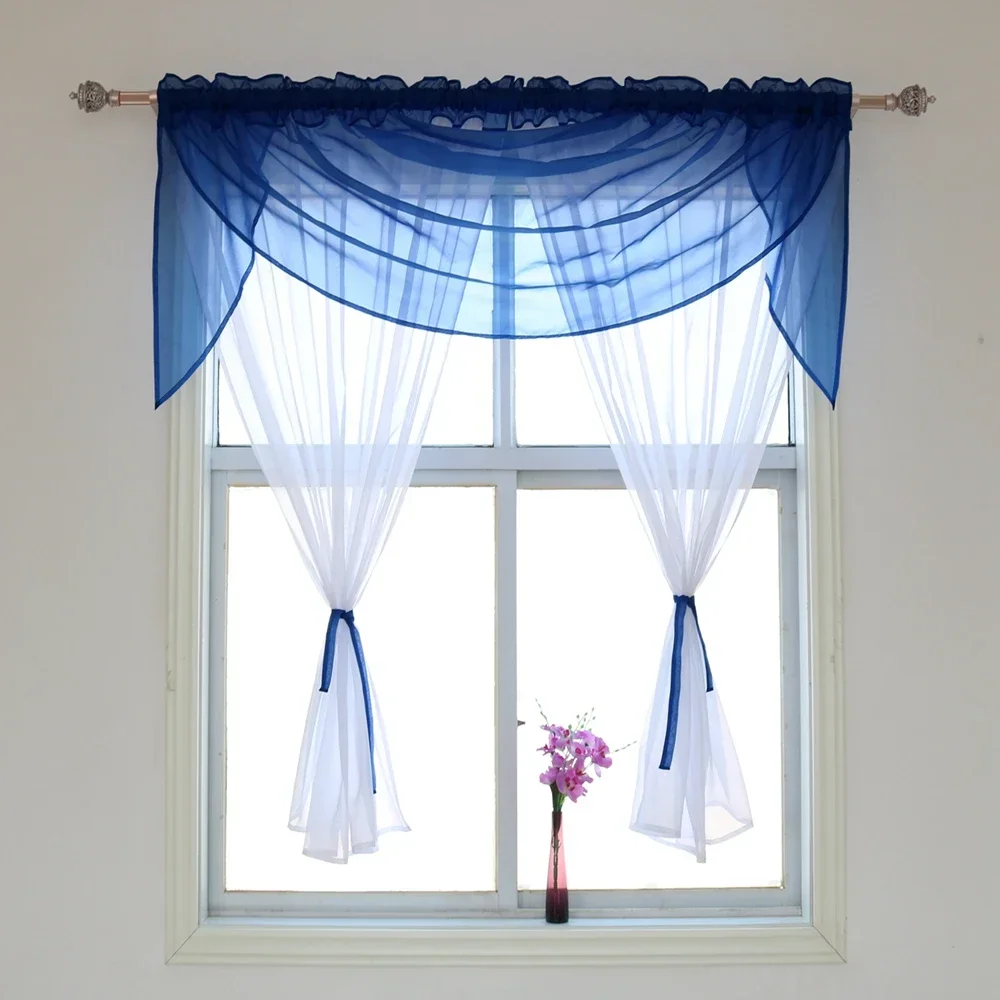 Valance Style Window Treatment Drape, Valance Curtain, Nice Sheer, Living Room, Home Decor, Adjustable width 130~160cm