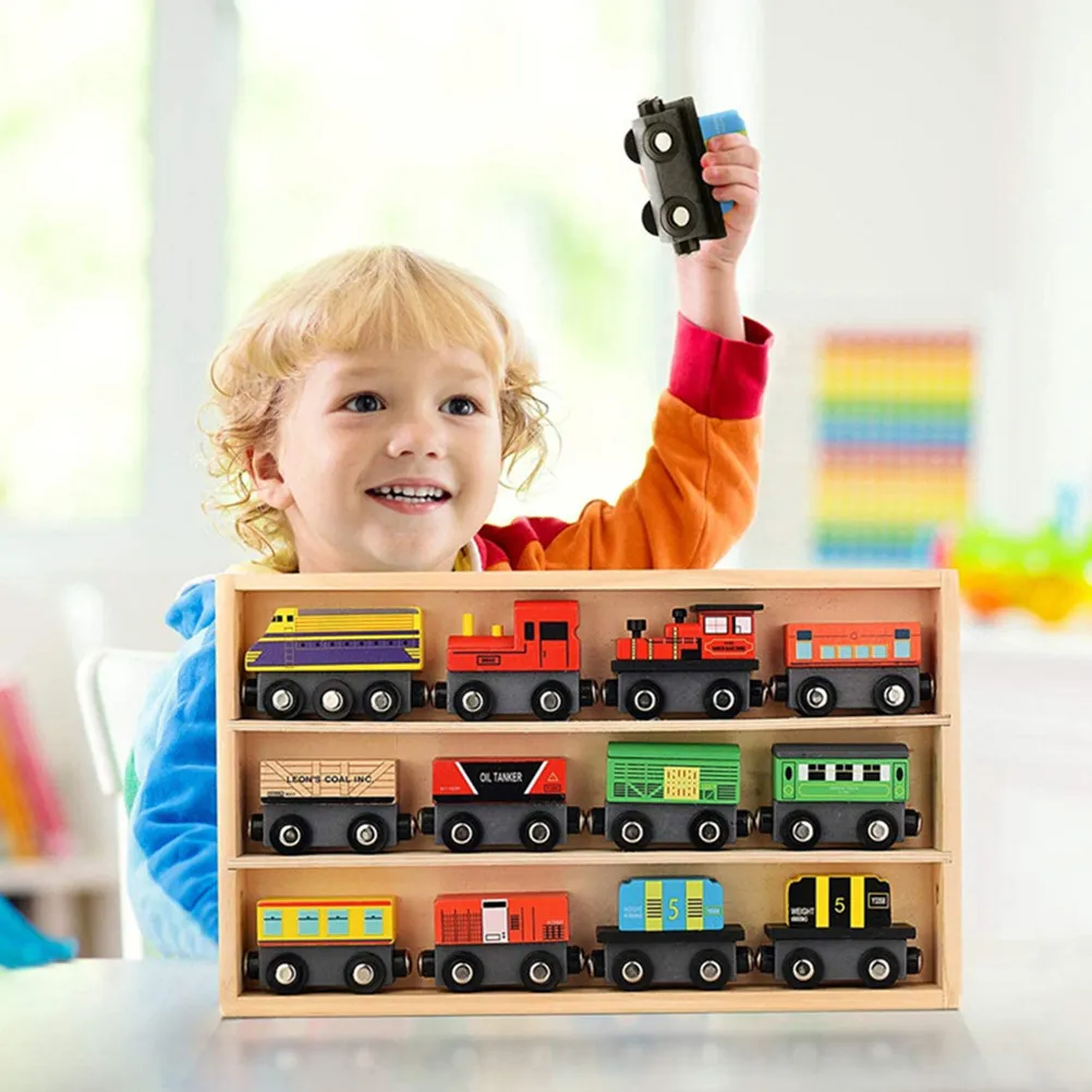 

12Pcs Kids Train Creative Early Educational Playthings Simulation Train Set for Boys Girls Intelligence Cognitive Plaything