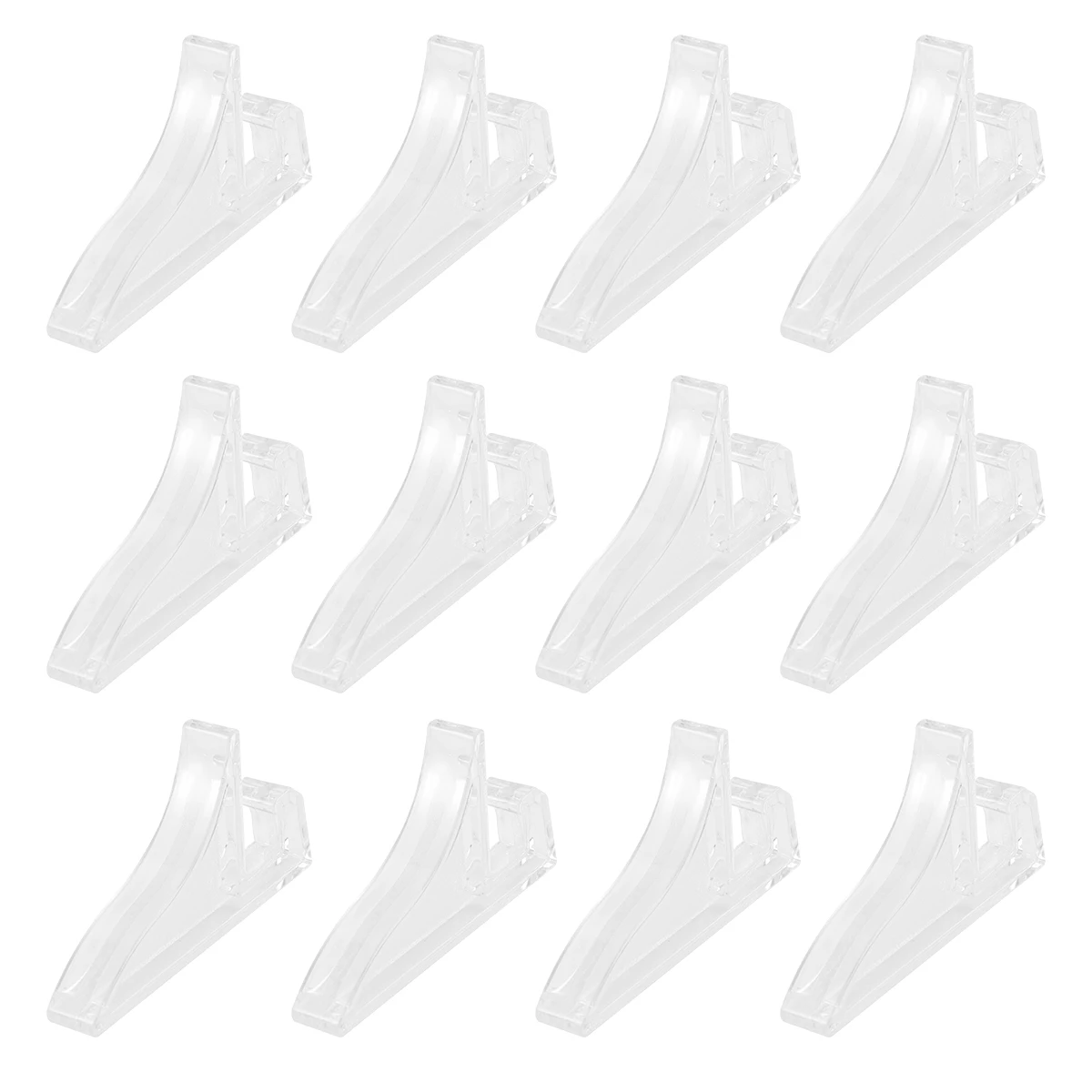 

12pcs Transparent Photo Frame Bracket Sturdy Premium Plastic MultiPurpose Home Office Dorm Store Display Certificate Medal