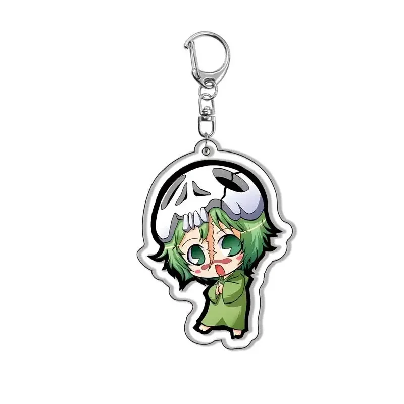 Anime Bleach Acrylic Keychain Fashionable Kurosaki Ichigo Ishida Uryuu Kuchiki Handcuff Cartoon Figurines Keychain Bag Charming