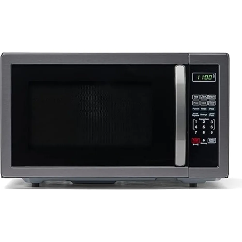 

Microwave Ovens,1.1 Cu Ft, Microwave Oven with LED Lighting and Child Lock, Easy Clean Grey Interior, Microwave Ovens