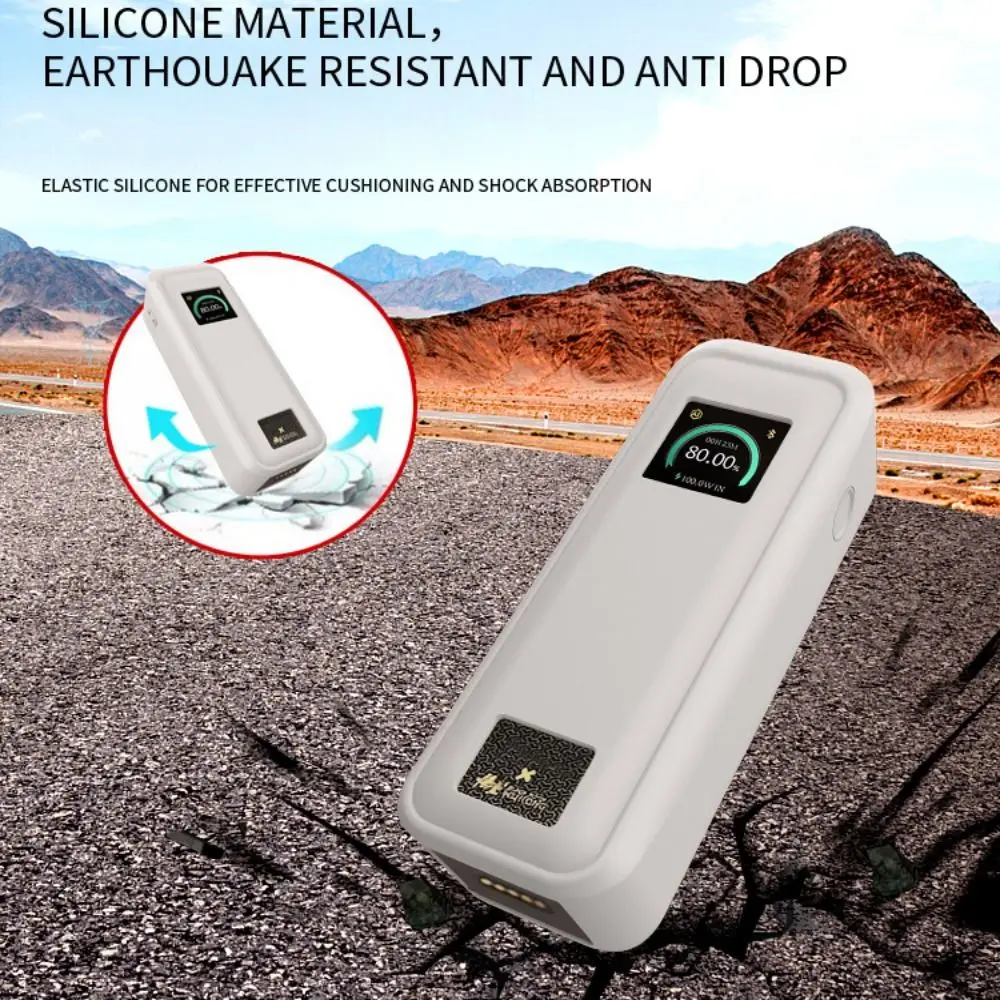 Shockproof Silicone Case Dustproof Soft Protective Cover Portable Anti-drop for Anker Prime Power Bank 20000mAh 220W