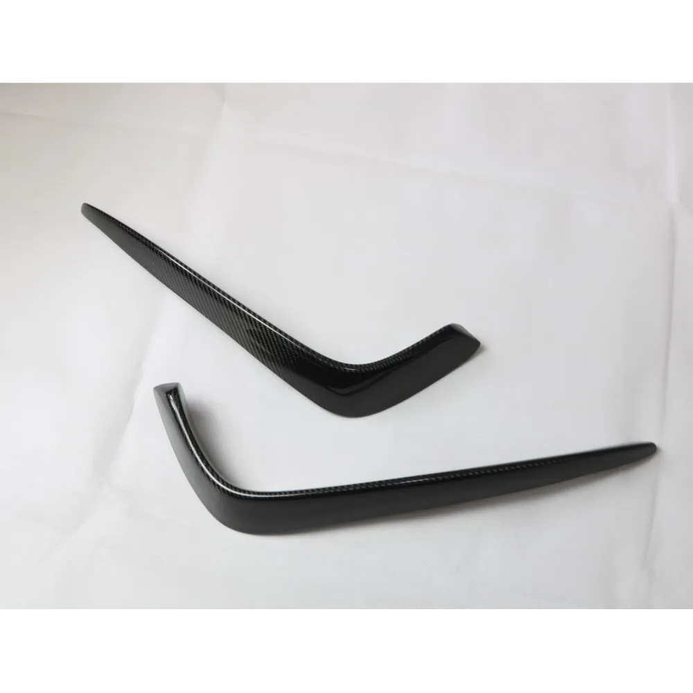 Real Carbon Front Fog Light Eyebrows Cover Trims for Audi A3 S3 Sedan 2013 2014 2015 2016 Fog Lamp Strip Body Kits Accessories view 6