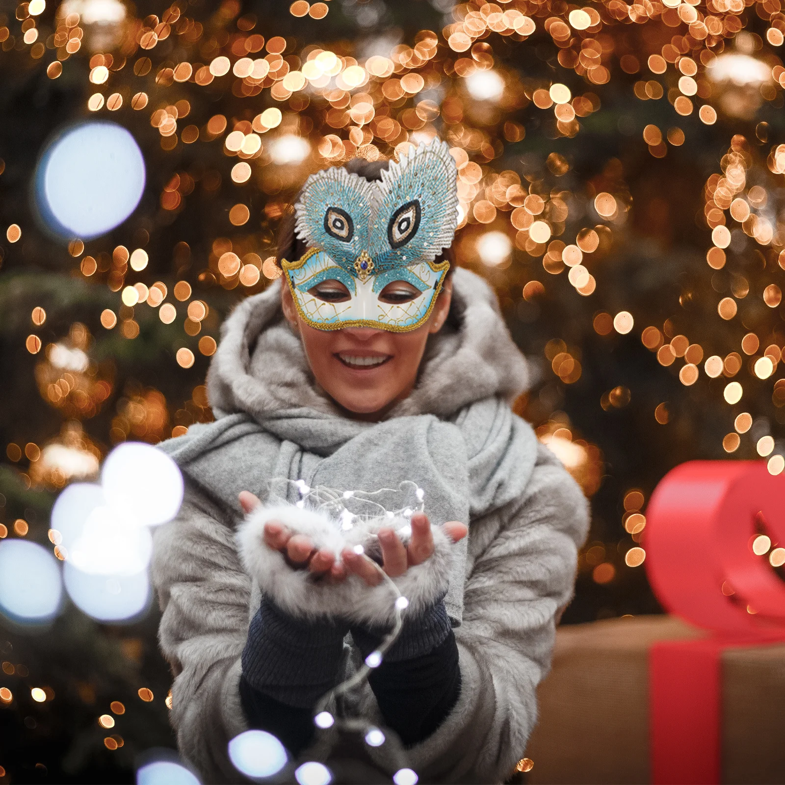 

Peacock Eye Masquerade Mask Stable Material Half Face Venetian Mask for Masquerade Festival Party Cosplay Halloween Party Masks