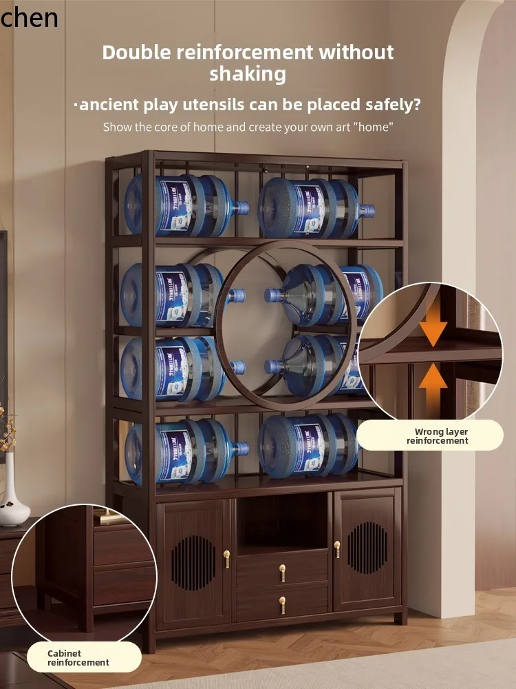 

QZT locker, tea and tea set storage display rack, non-solid wood partition, living room Duobao Pavilion