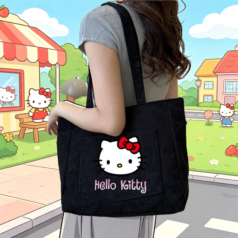 

Hello Kittys Crossbody Bag Cartoon One Shoulder Leisure Portable Kawaii Cartoon Large Capacity Tote Bag Girl Gift Bags for Woman