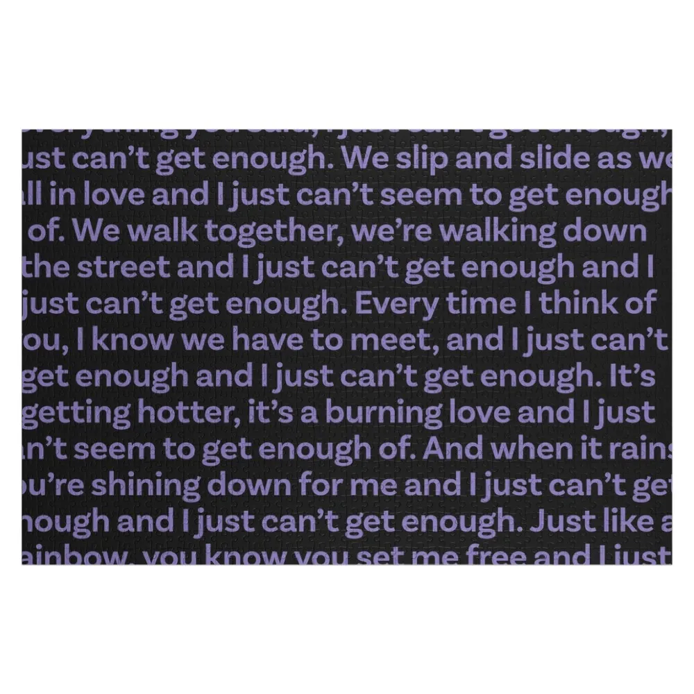 Just Can't Get Enough - Depeche Mode (lyrics) v.4 Jigsaw Puzzle Adult Wooden Personalized Baby Object Puzzle