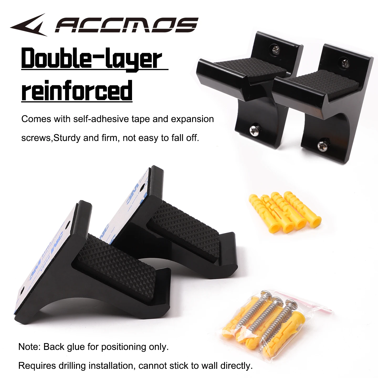 

Wall-mounted bow holder with built-in back adhesive, traditional hunting recurve bow arrow rest storage