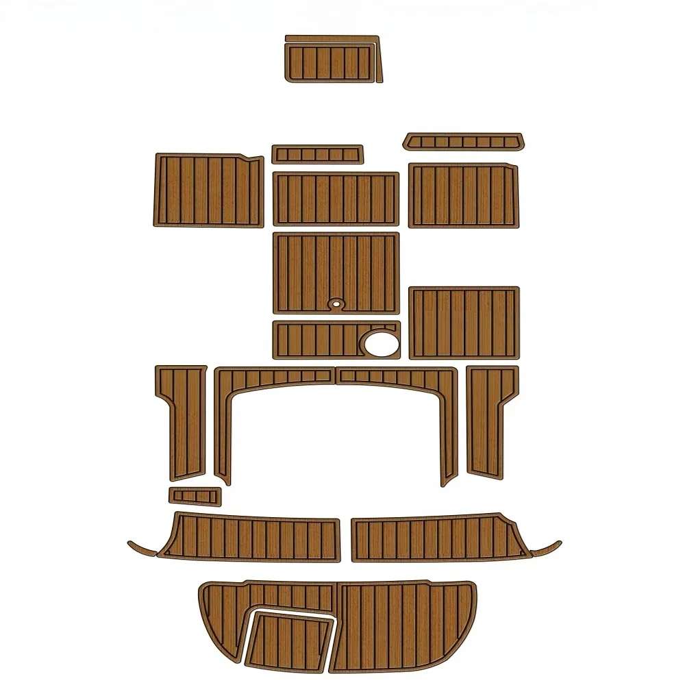 Boat Decking Mat, EVA Foam Faux Teak Sheet, Swim Platform Cockpit Pad, for 2002 Sea Ray 225 EC Option B Boat Yacht Marine Deck