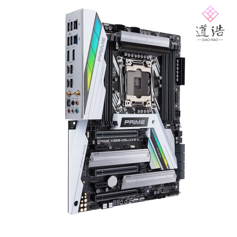 For PRIME X299-DELUXE II Motherboard 256GB PCI-E3.0 M.2 LGA 2066 DDR4 ATX X299 Mainboard 100% Tested Fully Work