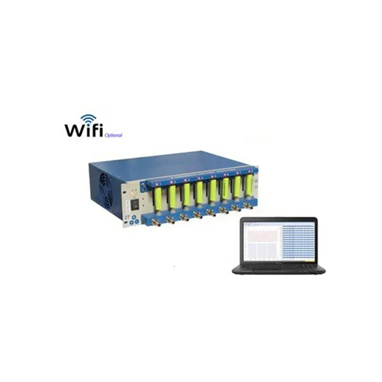 

8-Channel Battery Analyzer with Cell Holder, Laptop Software for Lithium Battery(6-3000 mA, up to 5V) - BST8-3