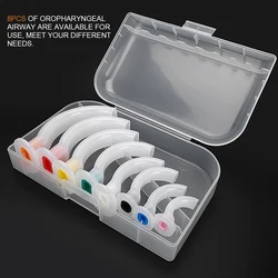 8Pcs/set Disposable First Aid Oral way Mixed Guedel Oropharyngeal Way Emergency Tube Gas Guide Tube Rescue Critically