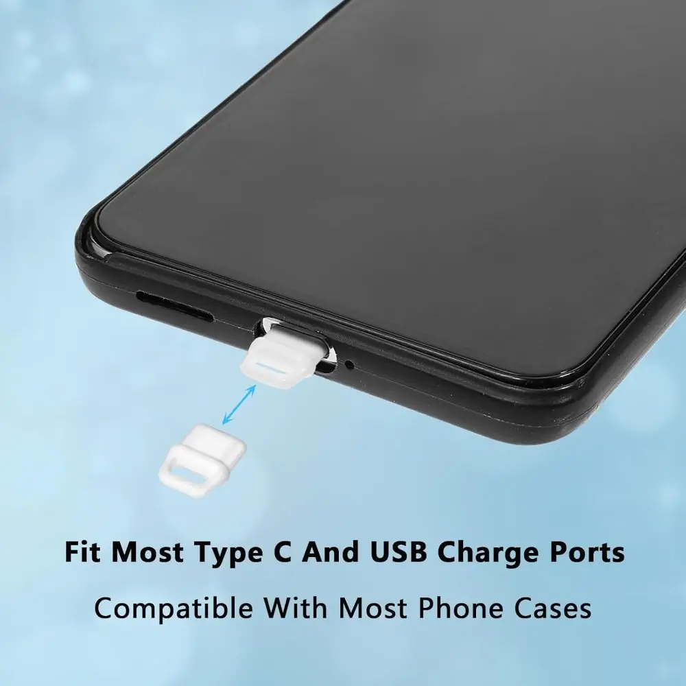 

10pcs Type-C Phone Dust Plug Set Multi-Functional Protective USB C Dust Plug Dustproof Universal Cleaning Brush Set