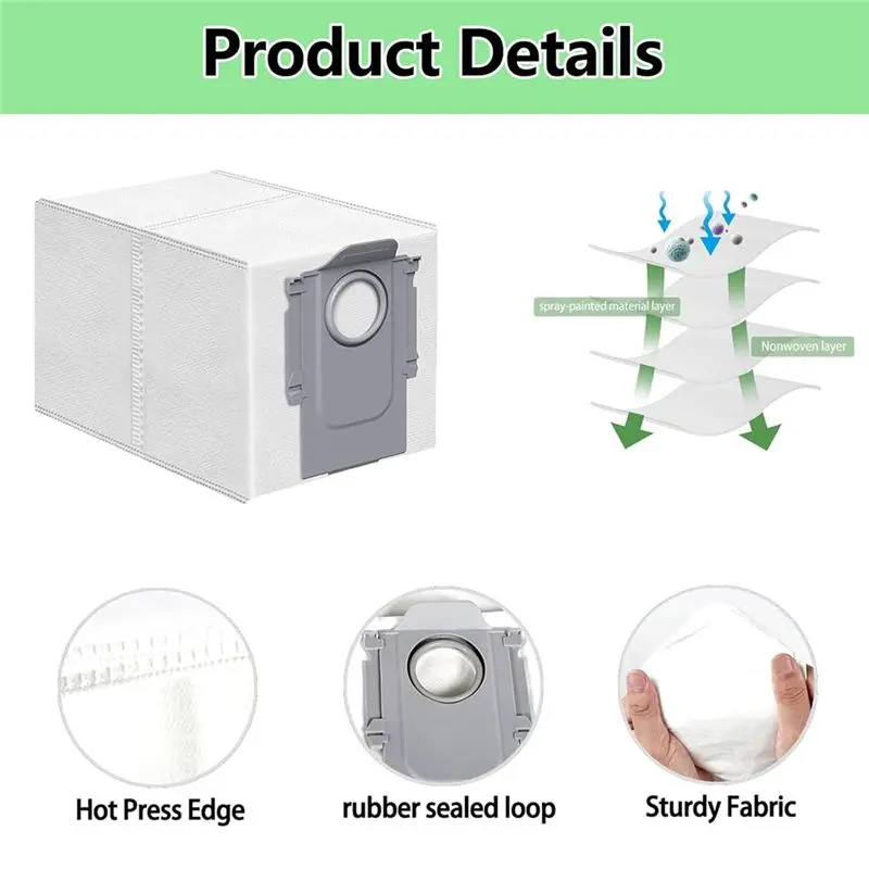 A21Q -20 PCS Accessories Kit For Roborock Qrevo Curve/P20 Pro Robot Vacuum Attachments Main Side Brushes Dust Bag Filter Wipes