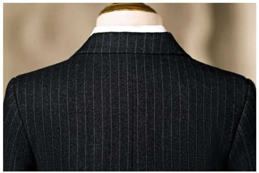 6-teiliger gestreifter Gentleman-Smokinganzug für Jungen, Kinder-Catwalk-Festoutfit, Kinder-Hochzeits-, Geburtstags-, Party- und Auftrittskostüm-Set A2159 – Detail 11