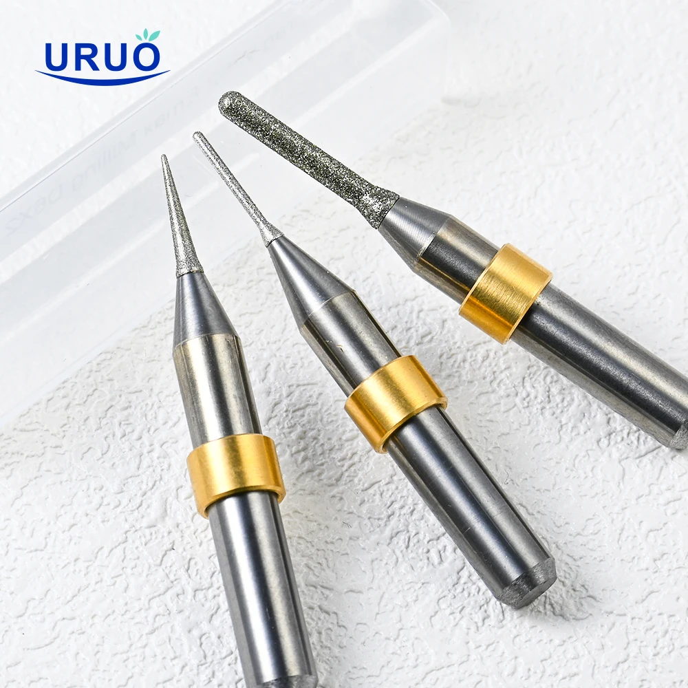 Deprag W52 Dental Milling Cutters for Grinding Lithium Disilicate D6 Shank 45MM Length 0.6/1.0/2.5MM Dental Grinding Tools