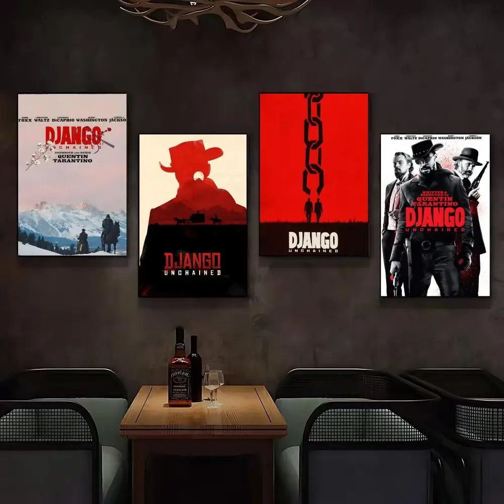 Movie Django Unchained Poster Posters Anime Room Decor Decoration Movie Backpack Wall Interior Music Wall Art
