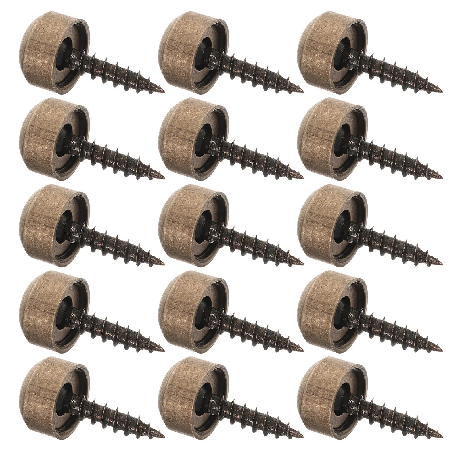 32Pcs Alloy Self-Tapping Decorative Screws with Rust-Proof Caps for Cabinet Doors Wall Mirrors Glass Cabinets Furniture Mounting
