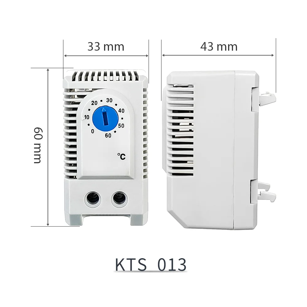 KTS011/013 CE Mechanical Bimetal Thermostat Switch Cabinet Temperature Controller For Cooling