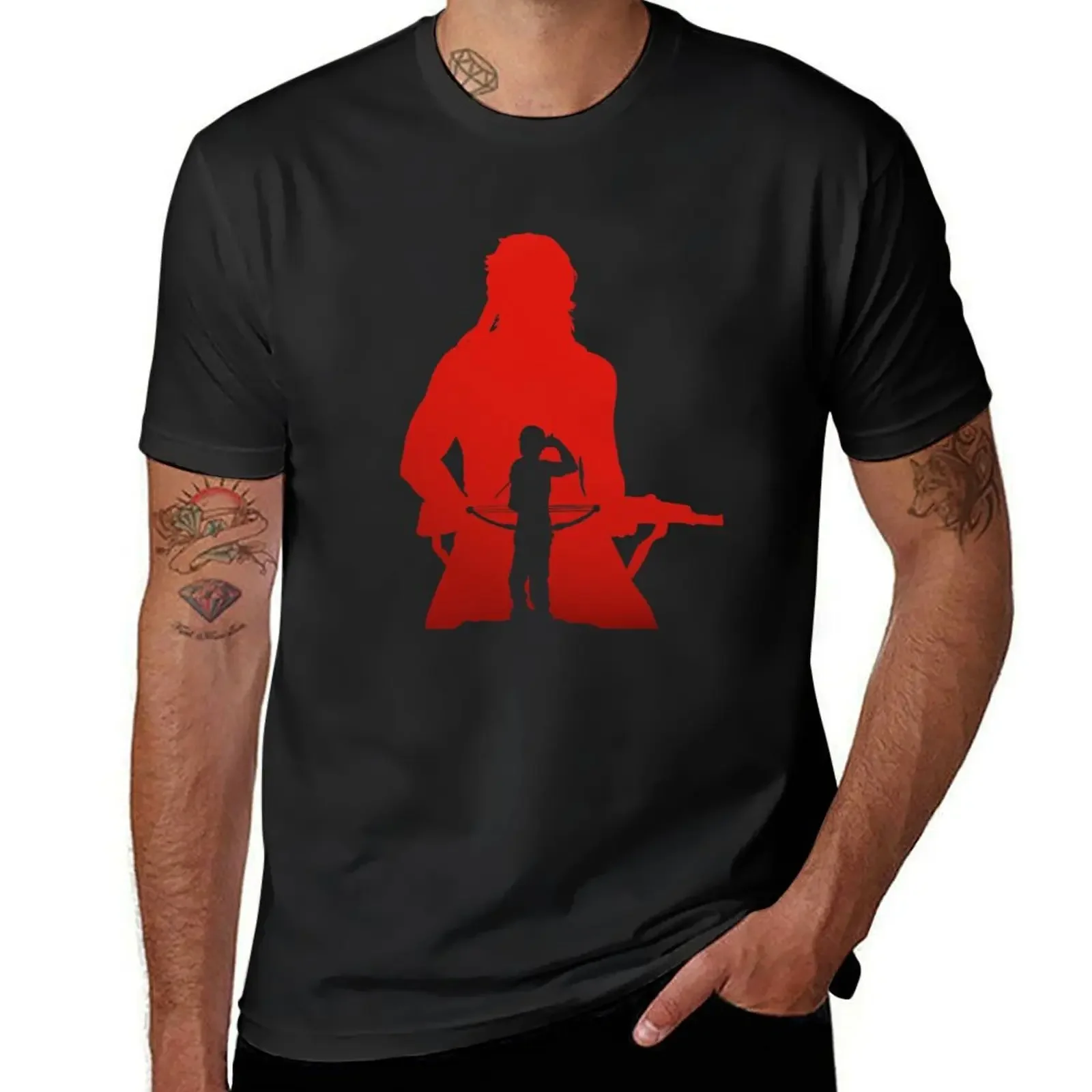 Rambo Negative Space Art T-Shirt anime clothes tops graphic shirts clothes for men