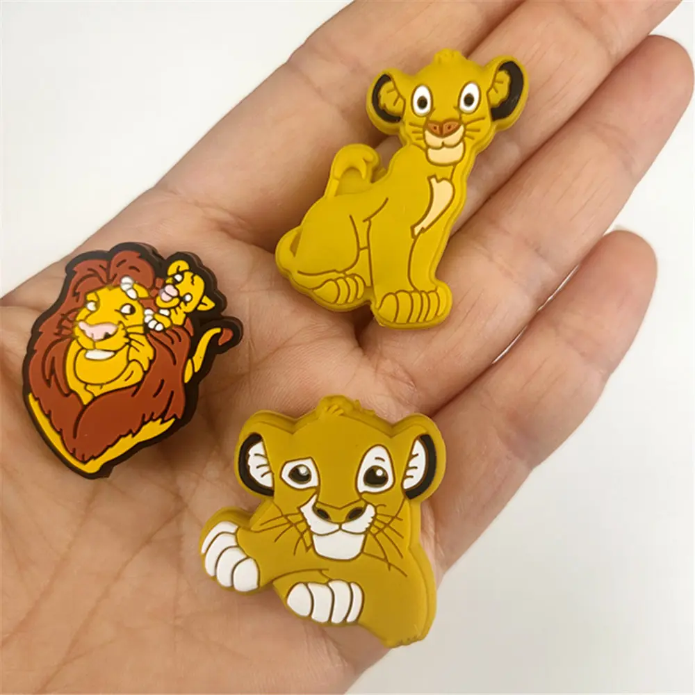 10pcs lion king simba Silicone Focal Beads Silicone Baby DIY Pacifier Chain Clips Beads pen Toy Jewelry Accessories