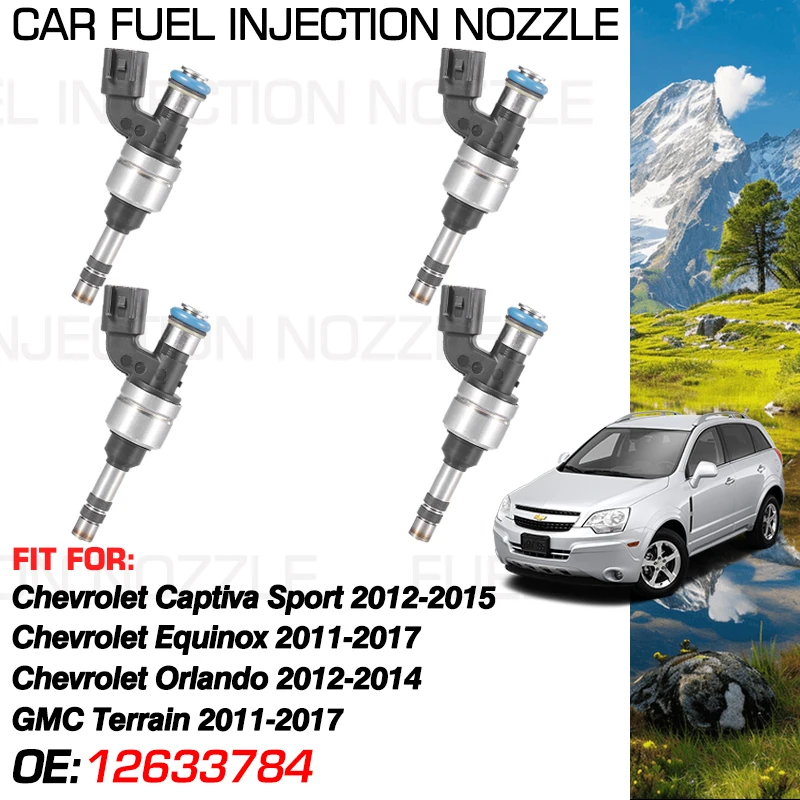 

for Chevrolet Captiva Sport 2012-2015 Chevy Equinox 2011-2017 Chevy Orlando 2012-2014 Fuel Injectors Nozzle Injection 12633784