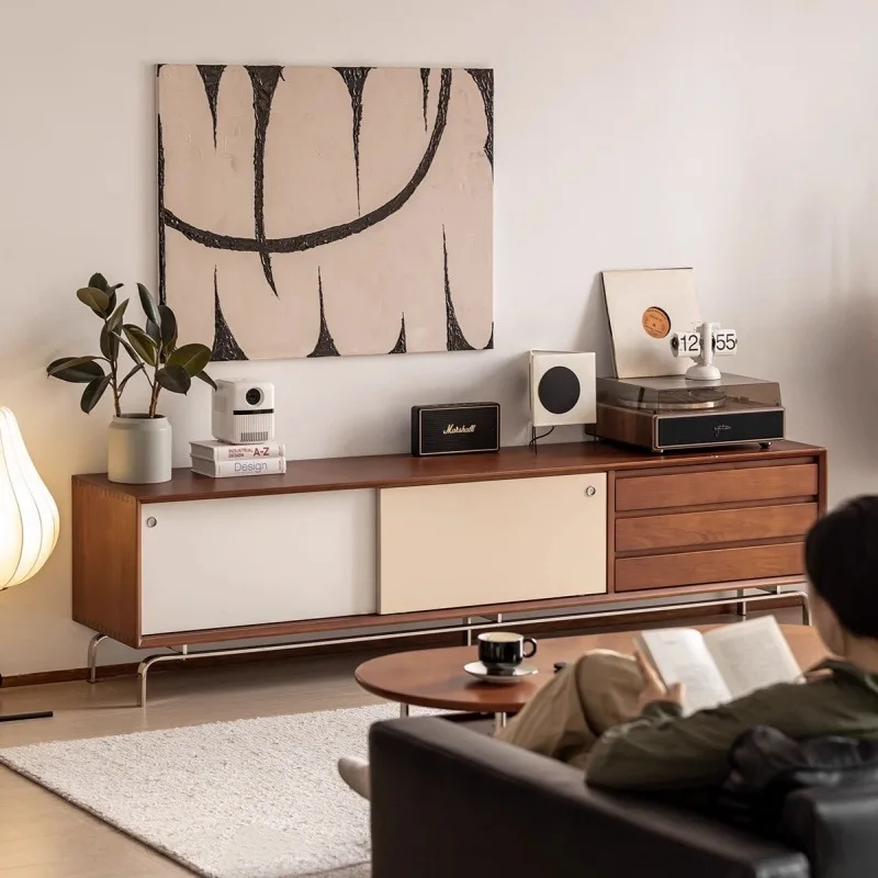 

Second-hand solid wood TV cabinet storage low cabinet