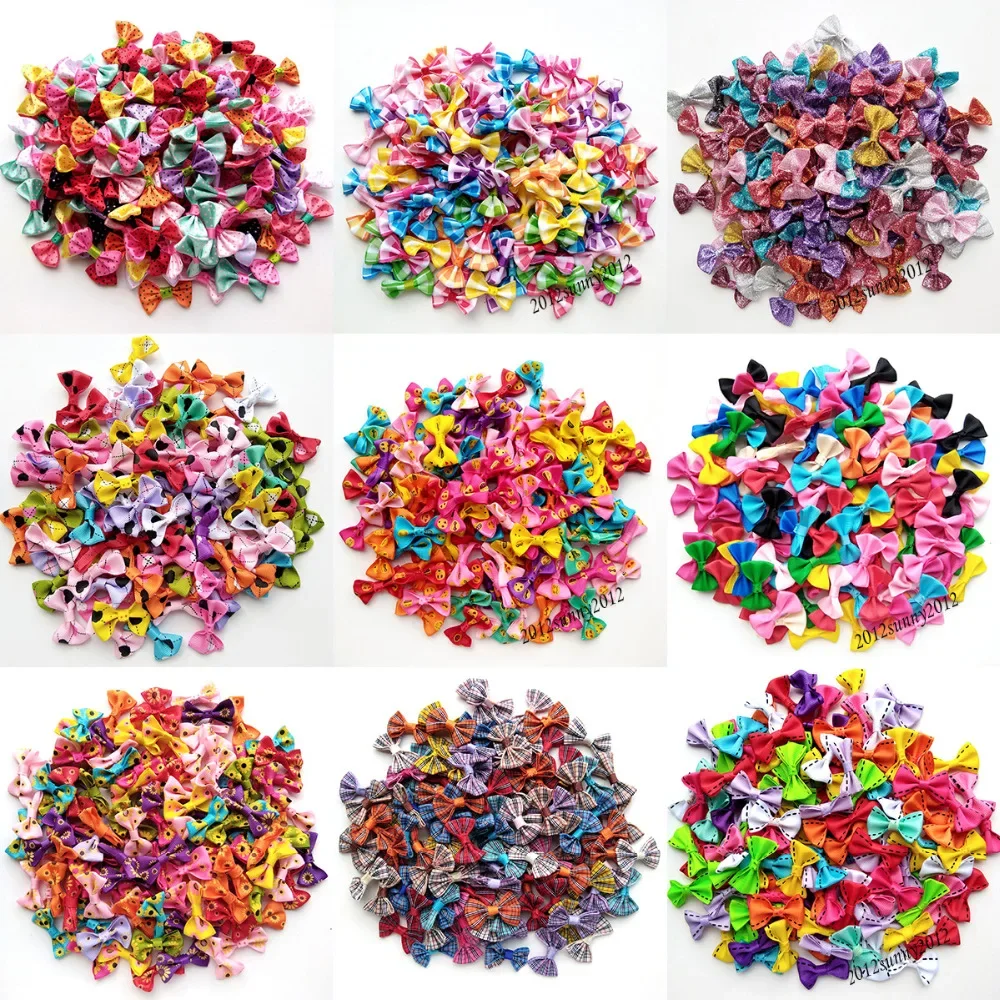 50pcs/25pairs Pet Puppy Cat Dog Hair Bows for Small Dogs Puppy Dog Grooming Bows Hair Accessories Dog Pet Supplies Puppy For dog