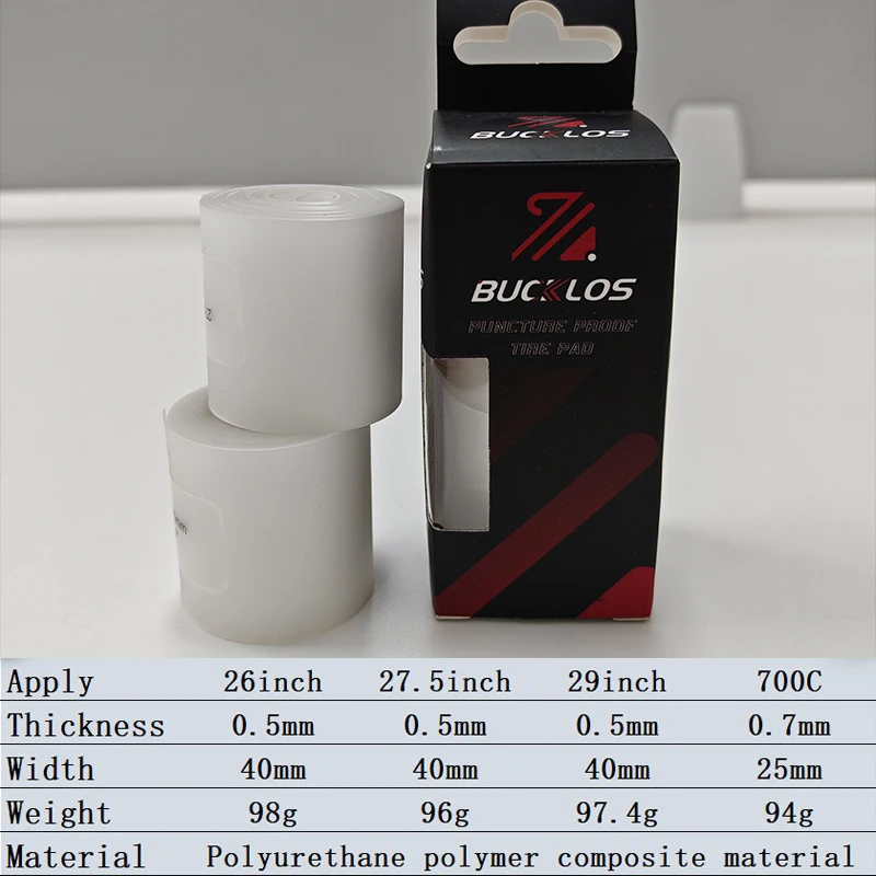 

BUCKLOS Bicycle Tire Liner Bike Puncture Proof Belt Protection Pad Cycling Anti-Puncture Tyre Protector Tape Road Bike Accessory