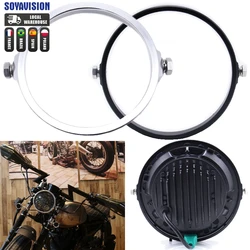 Universal Motorbike Headlamp Adapter Ring Headlight Mount Fit for 5.75