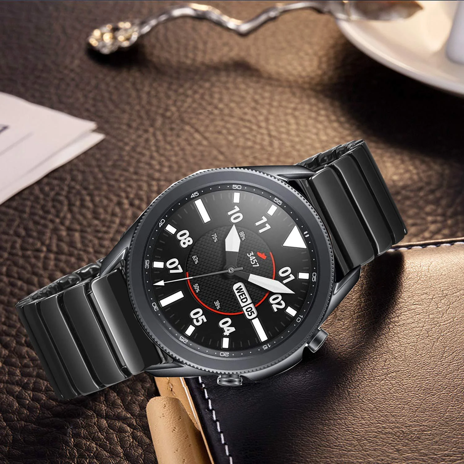 22mm 20mm Ceramic Strap for Huawei Watch 4 Pro GT3-2 Samsung Galaxy Watch 6 5 4 3 Frosted Ceramic Wristband Amazfit GTR/GTS Band