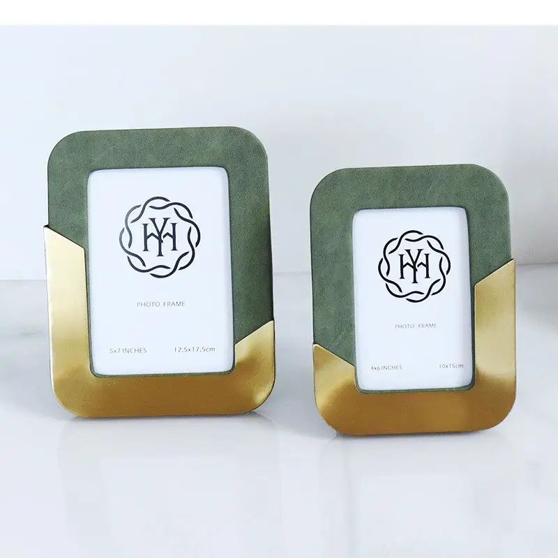 6/7/10 Inch Modern Design Home Photo Frames Minimalist Leather Pictures Frame Bedroom Bedside Wedding Anniversary
